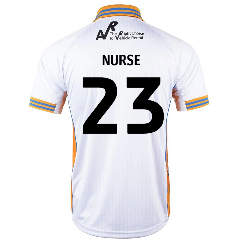 Danxen Män George Nurse #23 Vit Bortatröja Matchtröjor 2024/25 Tröjor T-Tröja