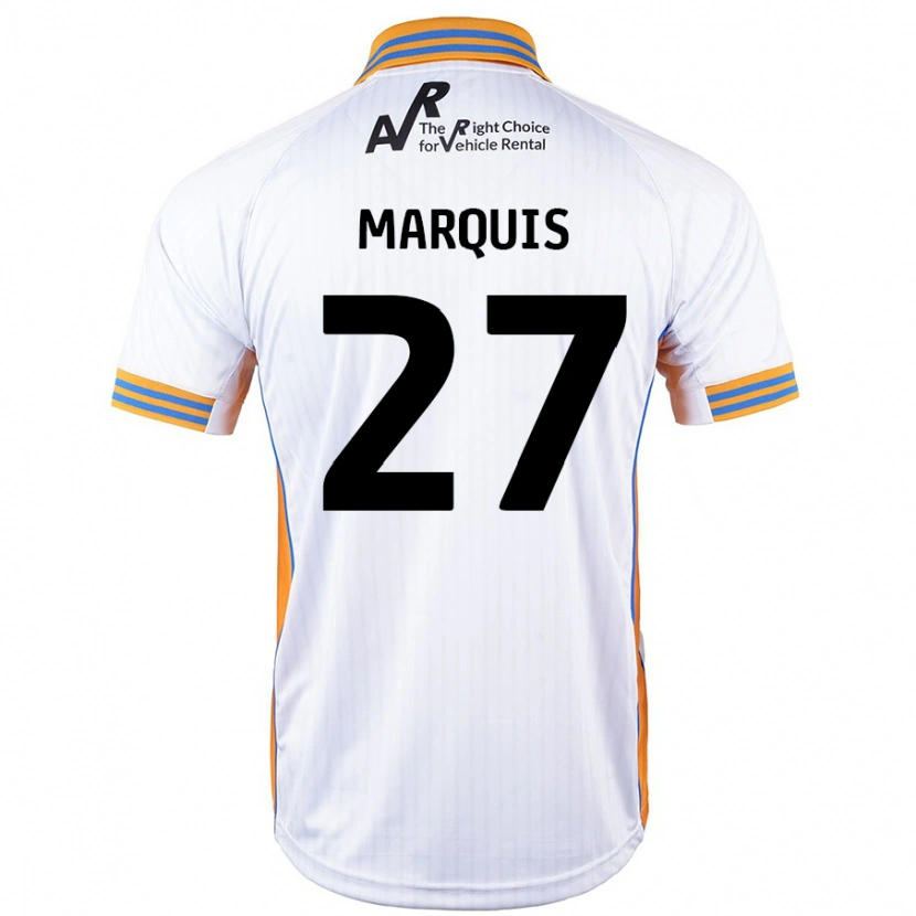 Danxen Män John Marquis #27 Vit Bortatröja Matchtröjor 2024/25 Tröjor T-Tröja