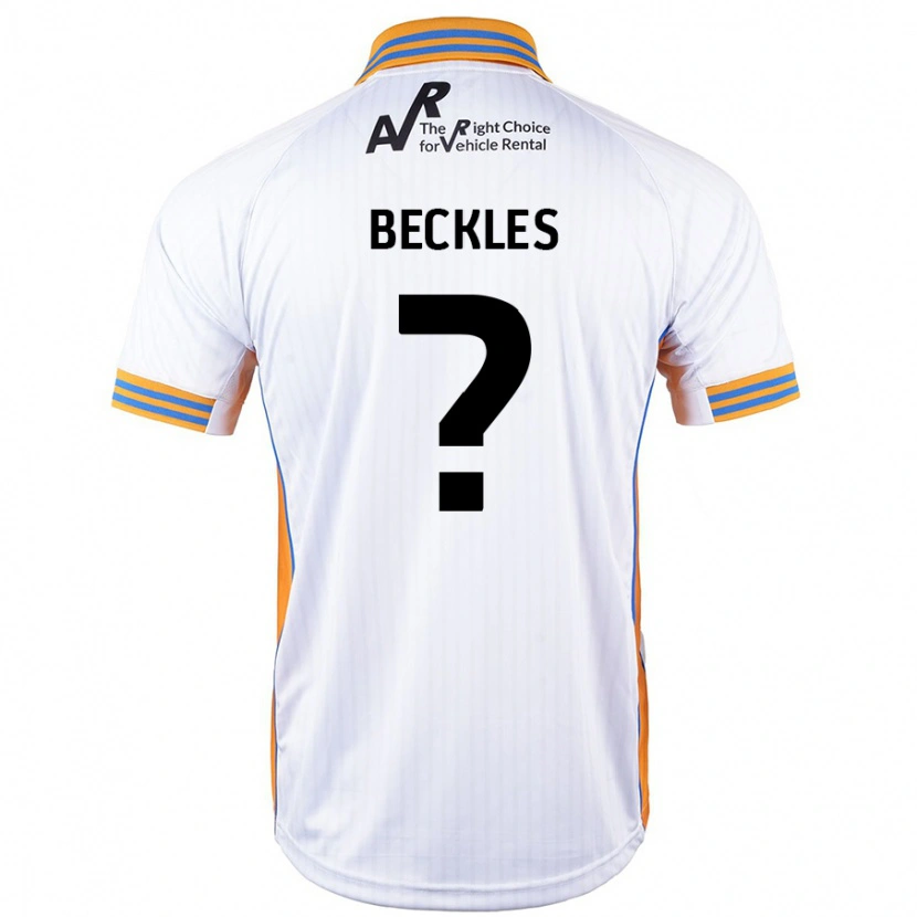 Danxen Män Frankie Beckles #0 Vit Bortatröja Matchtröjor 2024/25 Tröjor T-Tröja