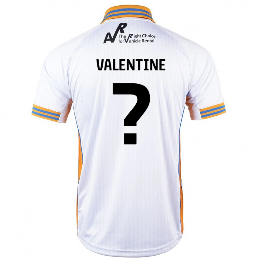 Danxen Män Jayden Valentine #0 Vit Bortatröja Matchtröjor 2024/25 Tröjor T-Tröja