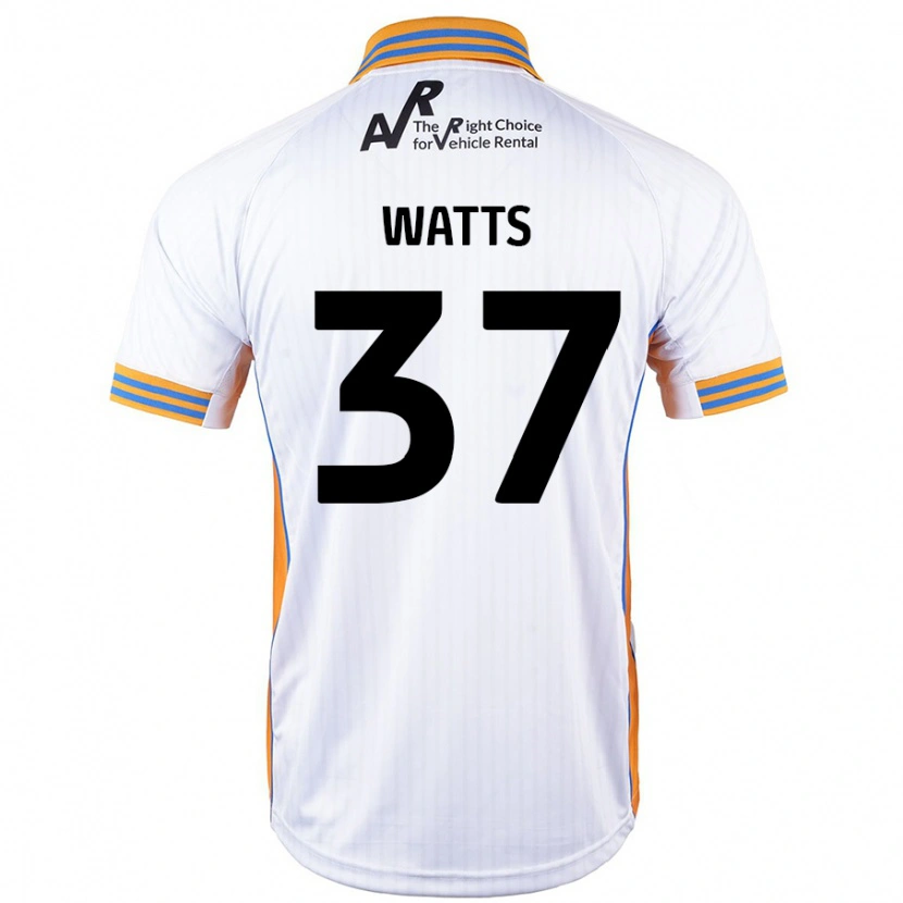 Danxen Män Harvey Watts #37 Vit Bortatröja Matchtröjor 2024/25 Tröjor T-Tröja
