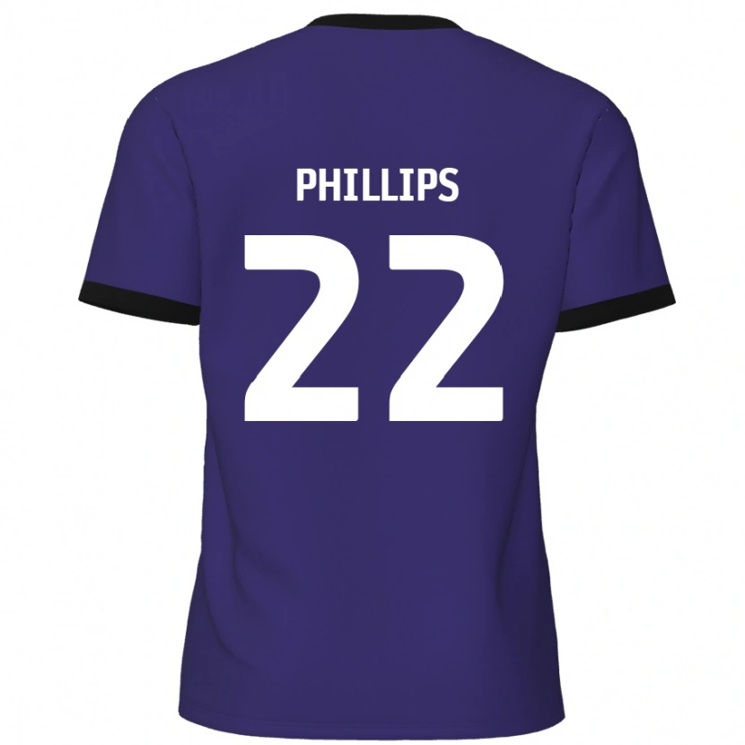 Danxen Män Daniel Phillips #22 Purpur Bortatröja Matchtröjor 2024/25 Tröjor T-Tröja