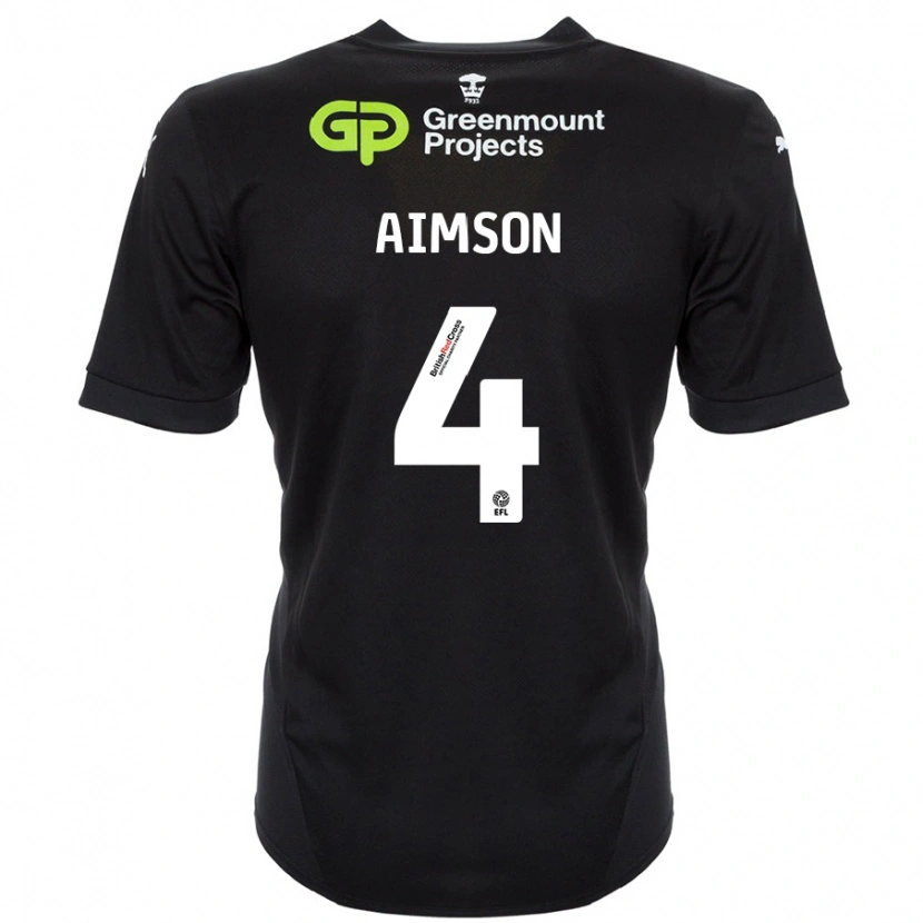 Danxen Män Will Aimson #4 Svart Bortatröja Matchtröjor 2024/25 Tröjor T-Tröja