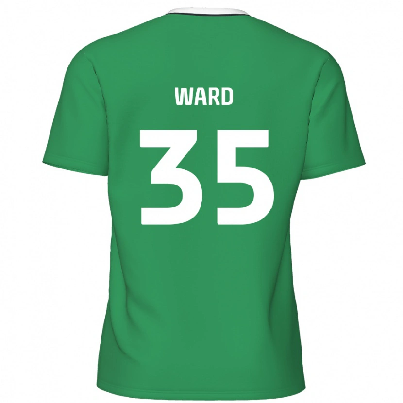 Danxen Män Christie Ward #35 Gröna Vita Ränder Bortatröja Matchtröjor 2024/25 Tröjor T-Tröja