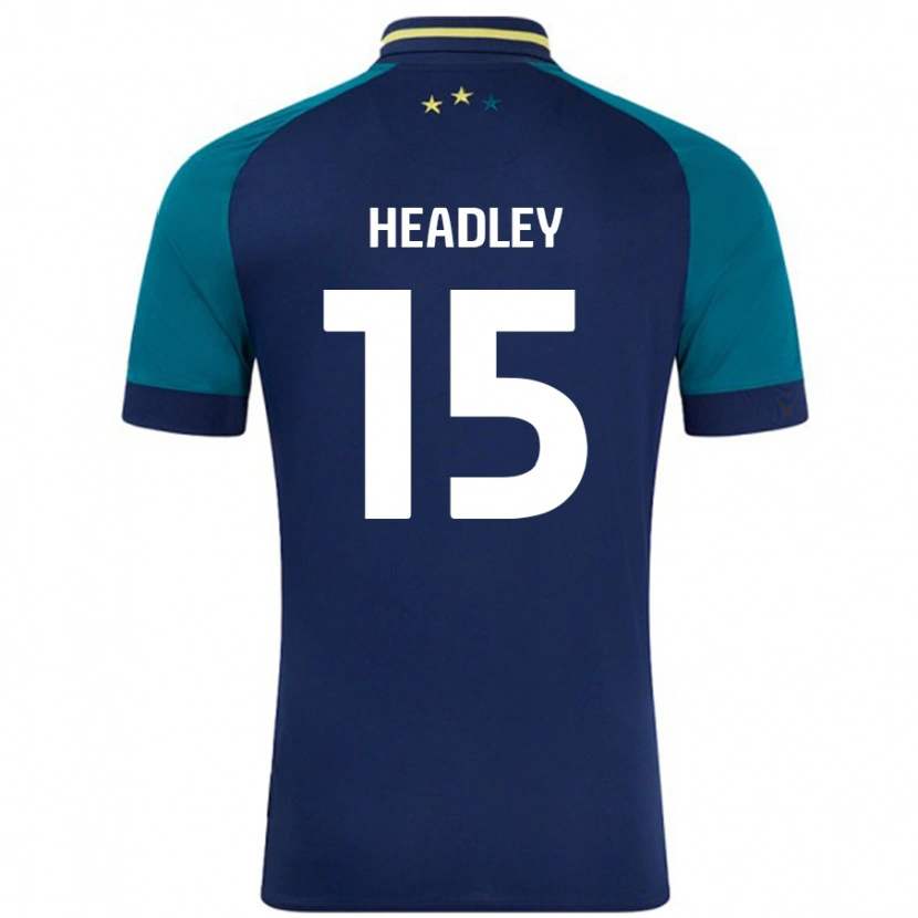 Danxen Män Jaheim Headley #15 Marinblå Mörkgrön Bortatröja Matchtröjor 2024/25 Tröjor T-Tröja