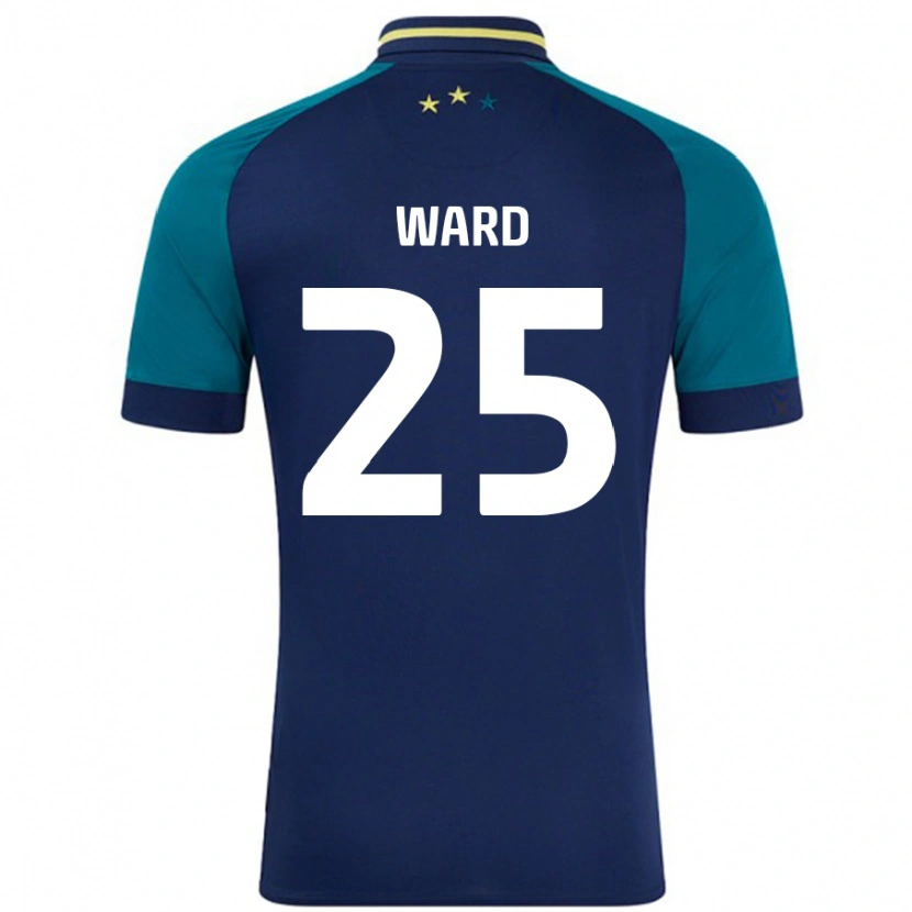 Danxen Män Danny Ward #25 Marinblå Mörkgrön Bortatröja Matchtröjor 2024/25 Tröjor T-Tröja