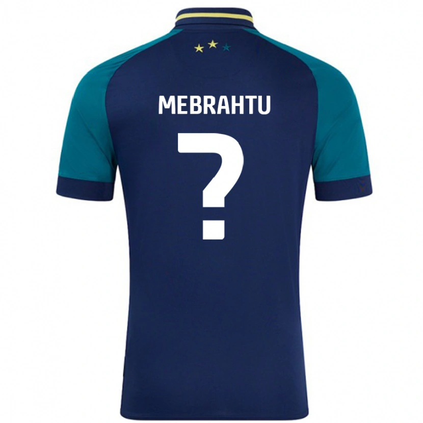 Danxen Män Milkyas Mebrahtu #0 Marinblå Mörkgrön Bortatröja Matchtröjor 2024/25 Tröjor T-Tröja