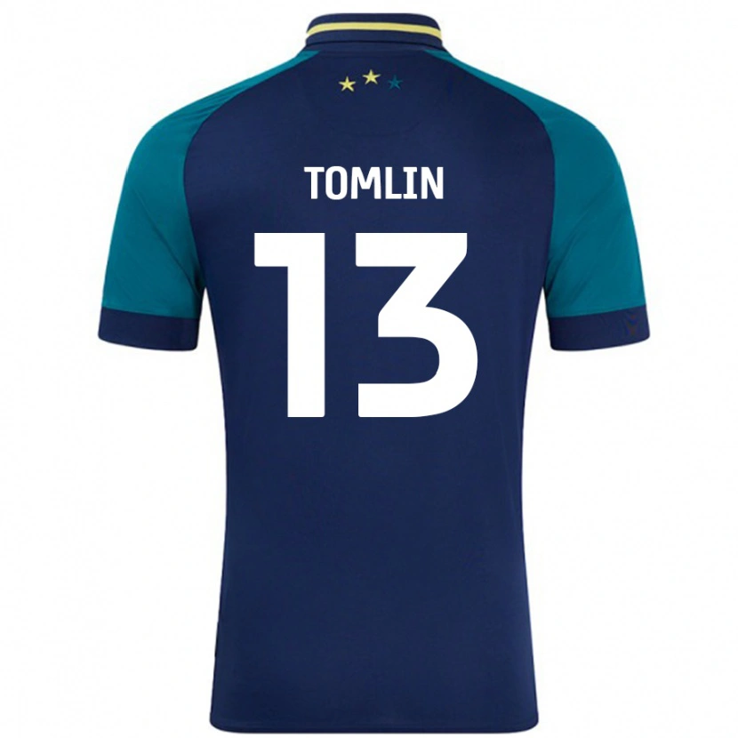 Danxen Män Phoebe Tomlin #13 Marinblå Mörkgrön Bortatröja Matchtröjor 2024/25 Tröjor T-Tröja
