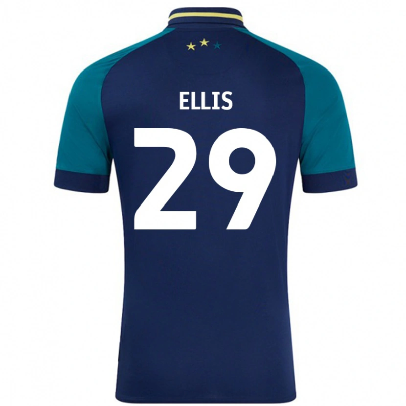 Danxen Män Molly Ellis #29 Marinblå Mörkgrön Bortatröja Matchtröjor 2024/25 Tröjor T-Tröja