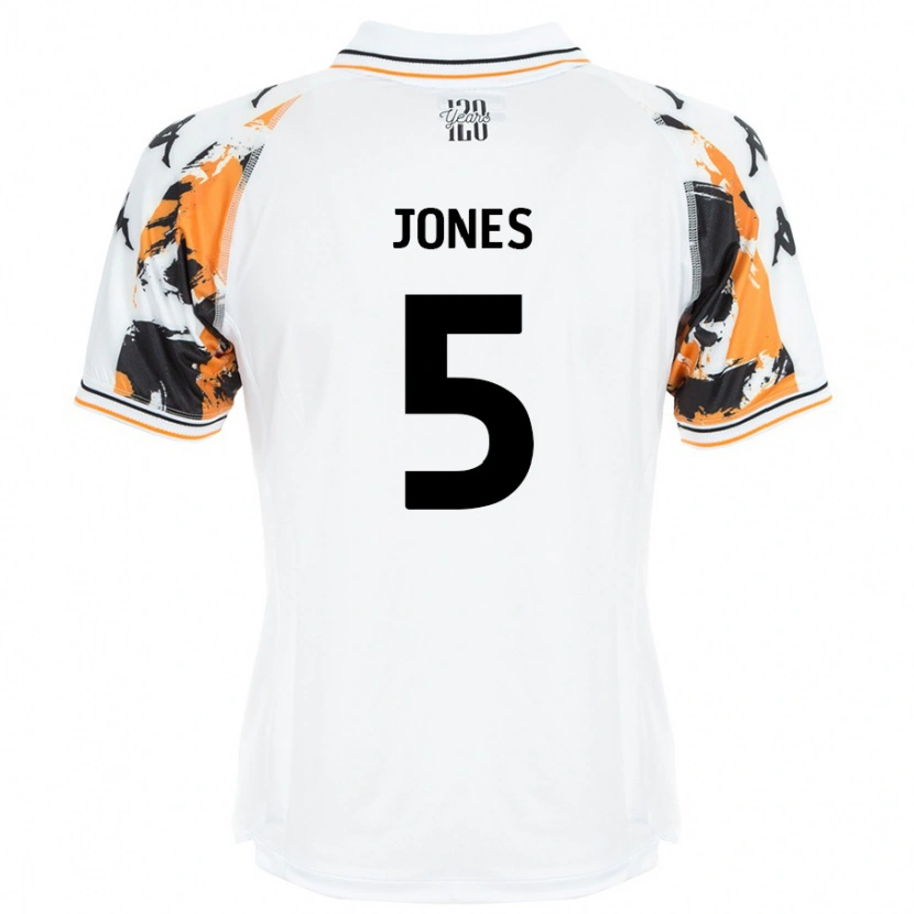 Danxen Män Alfie Jones #5 Vit Bortatröja Matchtröjor 2024/25 Tröjor T-Tröja