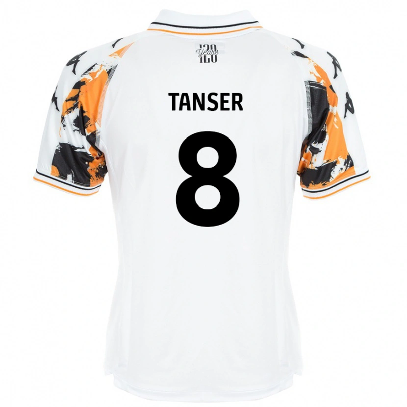 Danxen Män Ellie Tanser #8 Vit Bortatröja Matchtröjor 2024/25 Tröjor T-Tröja