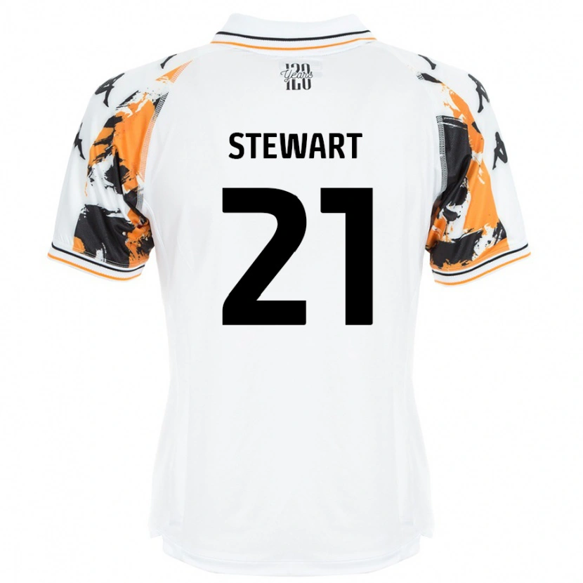 Danxen Män Alice Stewart #21 Vit Bortatröja Matchtröjor 2024/25 Tröjor T-Tröja