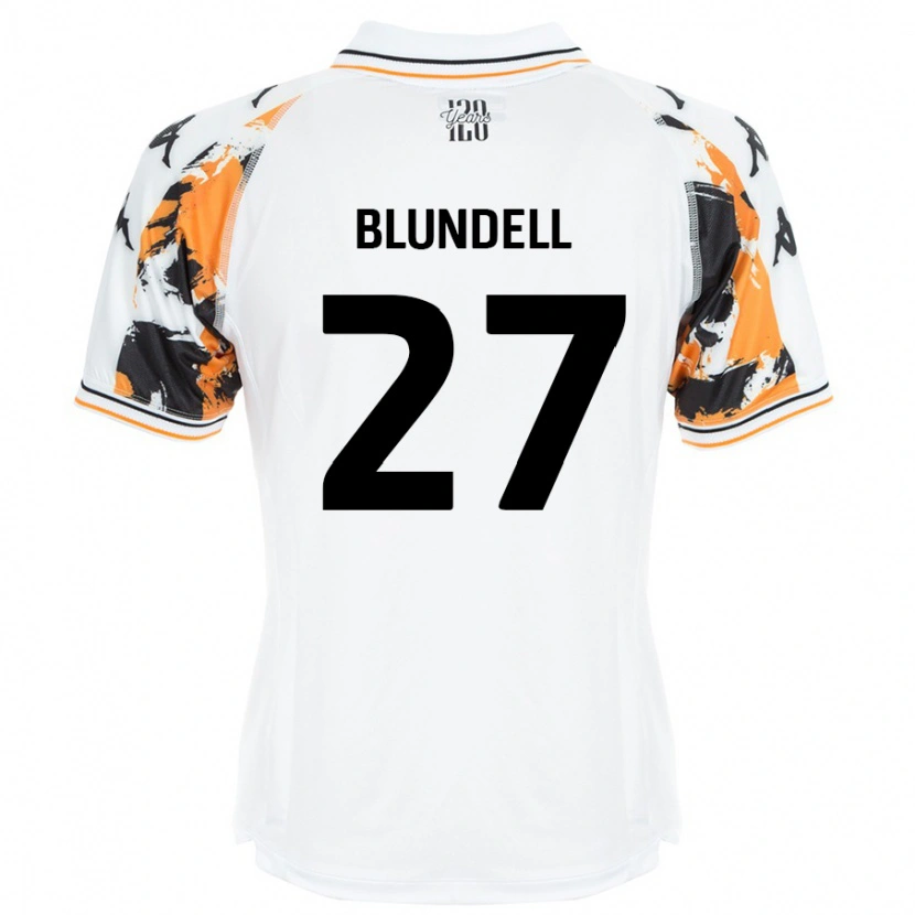 Danxen Män Maddie Blundell #27 Vit Bortatröja Matchtröjor 2024/25 Tröjor T-Tröja