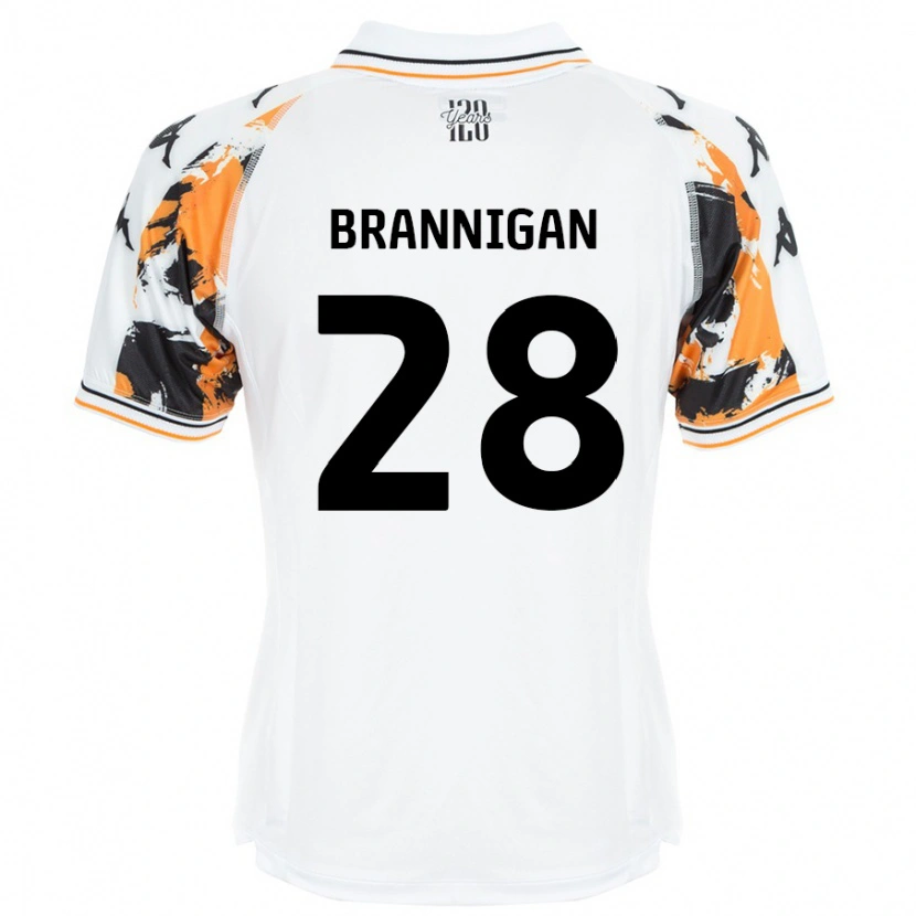 Danxen Män Aoife Brannigan #28 Vit Bortatröja Matchtröjor 2024/25 Tröjor T-Tröja