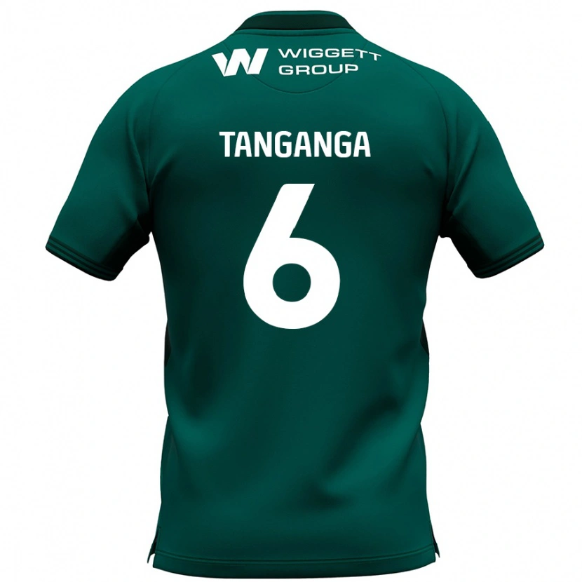 Danxen Män Japhet Tanganga #6 Grön Bortatröja Matchtröjor 2024/25 Tröjor T-Tröja