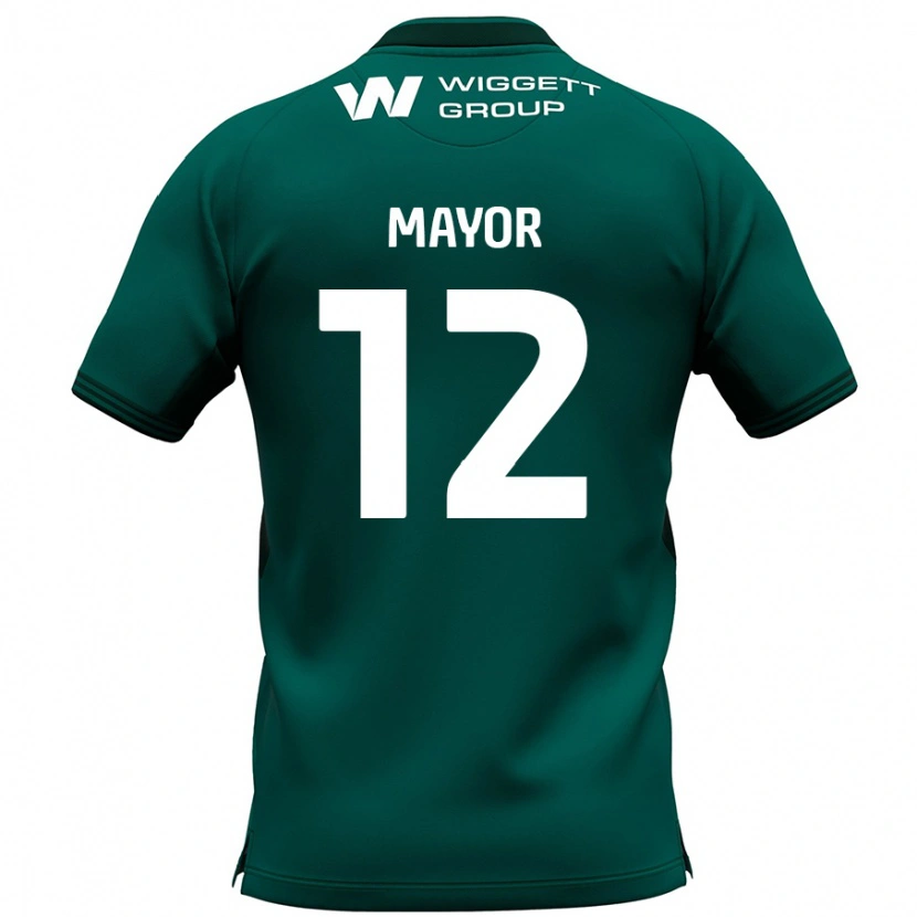 Danxen Män Adam Mayor #12 Grön Bortatröja Matchtröjor 2024/25 Tröjor T-Tröja