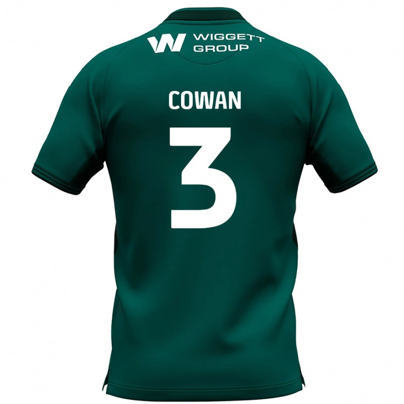 Danxen Män Leanne Cowan #3 Grön Bortatröja Matchtröjor 2024/25 Tröjor T-Tröja