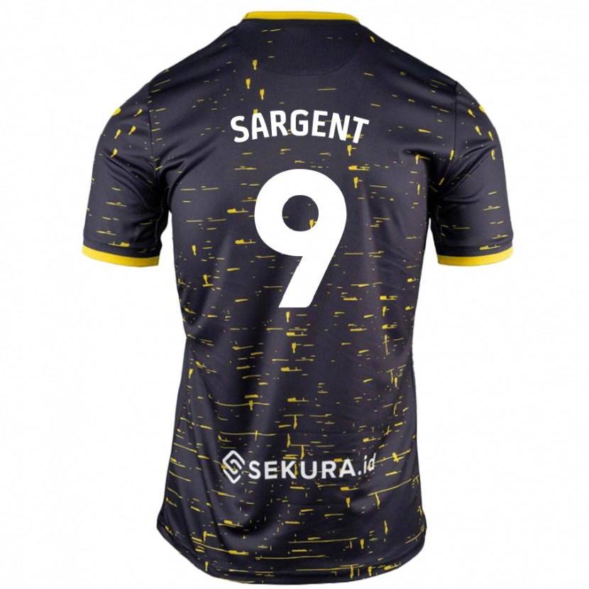 Danxen Män Josh Sargent #9 Svart Gul Bortatröja Matchtröjor 2024/25 Tröjor T-Tröja