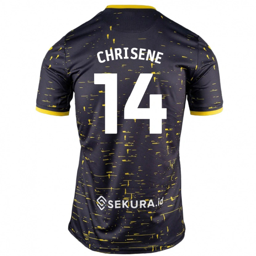 Danxen Män Ben Chrisene #14 Svart Gul Bortatröja Matchtröjor 2024/25 Tröjor T-Tröja