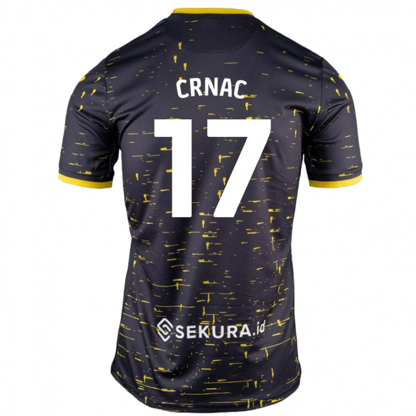 Danxen Män Ante Crnac #17 Svart Gul Bortatröja Matchtröjor 2024/25 Tröjor T-Tröja