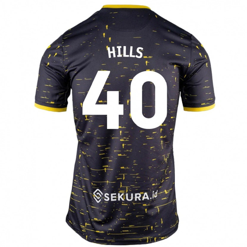 Danxen Män Brad Hills #40 Svart Gul Bortatröja Matchtröjor 2024/25 Tröjor T-Tröja