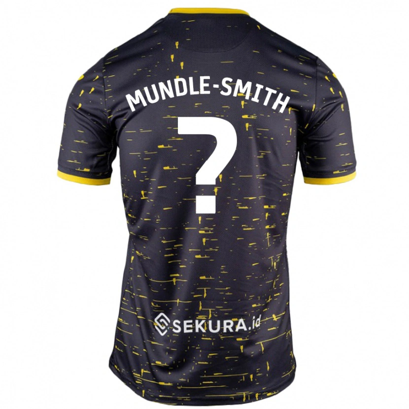 Danxen Män Errol Mundle-Smith #0 Svart Gul Bortatröja Matchtröjor 2024/25 Tröjor T-Tröja
