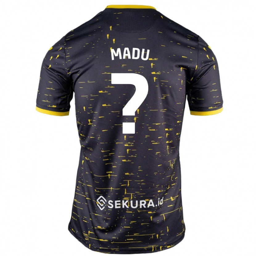 Danxen Män Victor Madu #0 Svart Gul Bortatröja Matchtröjor 2024/25 Tröjor T-Tröja
