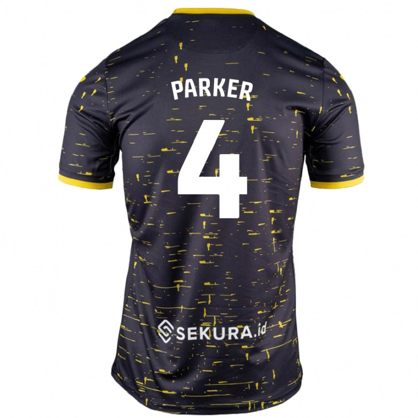 Danxen Män Alice Parker #4 Svart Gul Bortatröja Matchtröjor 2024/25 Tröjor T-Tröja