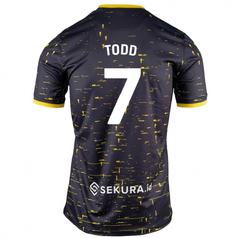 Danxen Män Megan Todd #7 Svart Gul Bortatröja Matchtröjor 2024/25 Tröjor T-Tröja