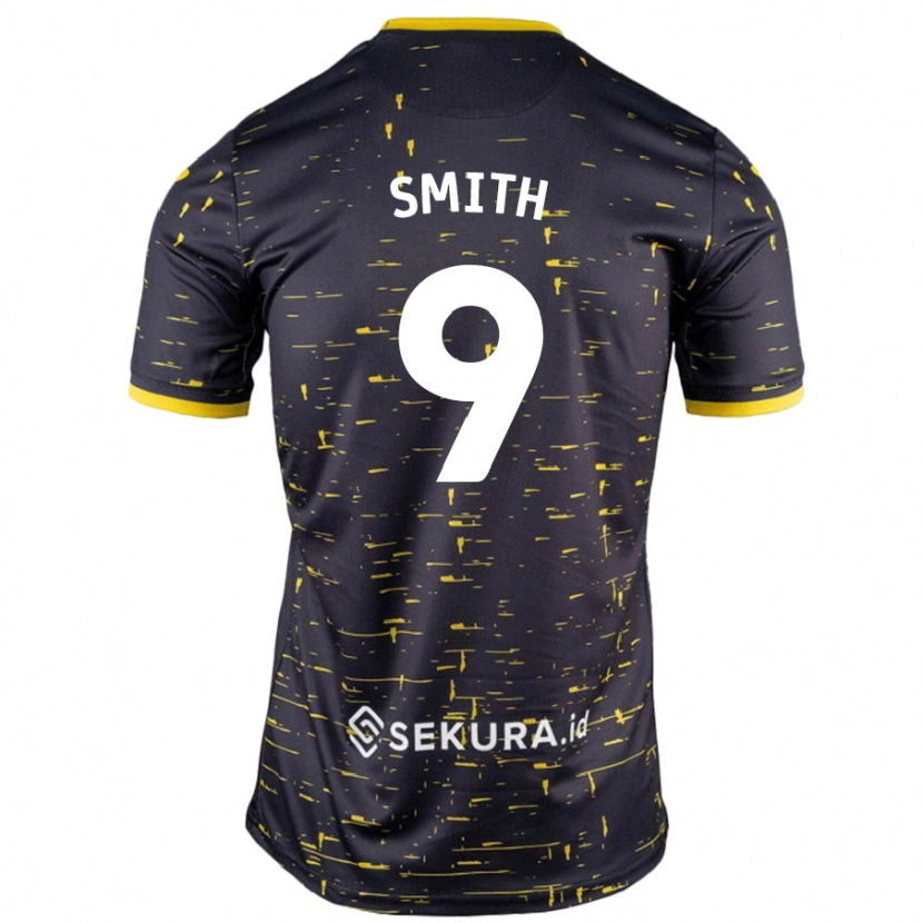 Danxen Män Ellie Smith #9 Svart Gul Bortatröja Matchtröjor 2024/25 Tröjor T-Tröja