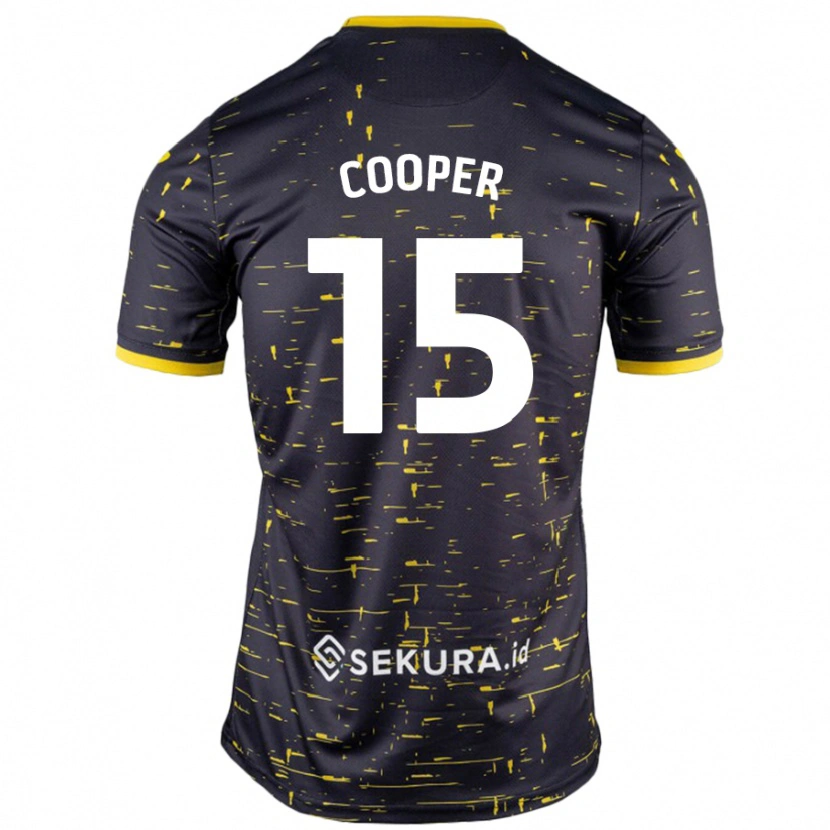 Danxen Män Naomi Cooper #15 Svart Gul Bortatröja Matchtröjor 2024/25 Tröjor T-Tröja
