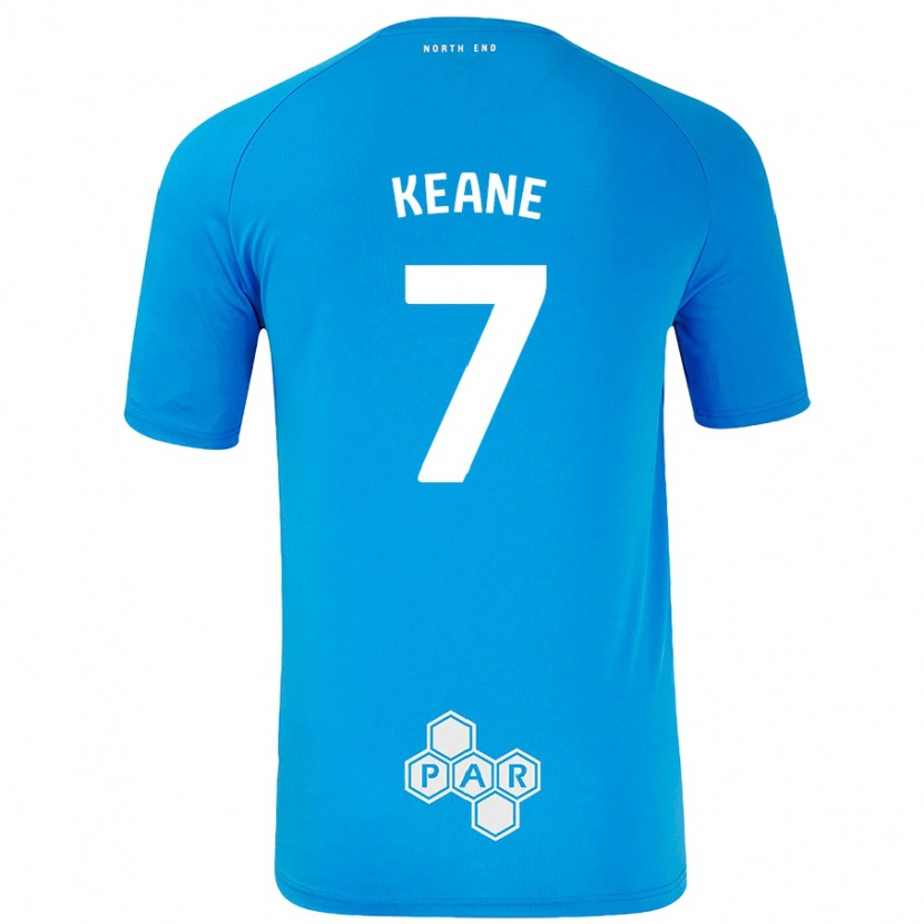 Danxen Män Will Keane #7 Himmelsblå Bortatröja Matchtröjor 2024/25 Tröjor T-Tröja