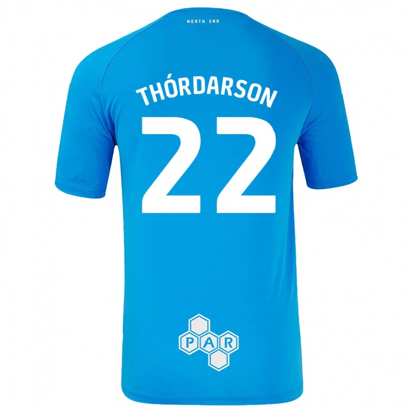 Danxen Män Stefán Teitur Thórdarson #22 Himmelsblå Bortatröja Matchtröjor 2024/25 Tröjor T-Tröja