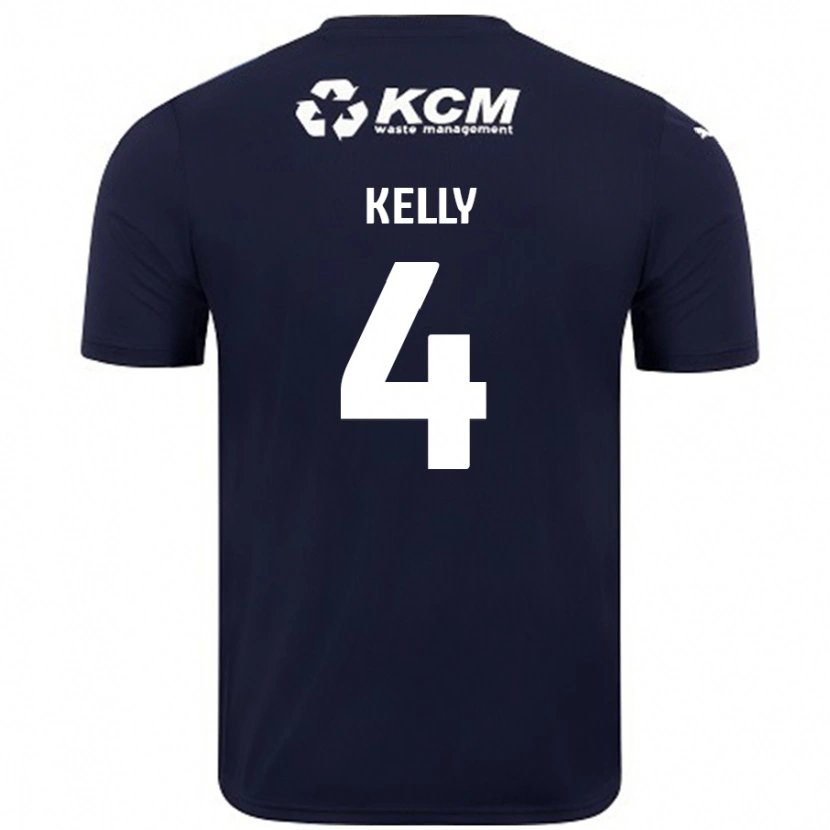 Danxen Män Liam Kelly #4 Marinblå Bortatröja Matchtröjor 2024/25 Tröjor T-Tröja