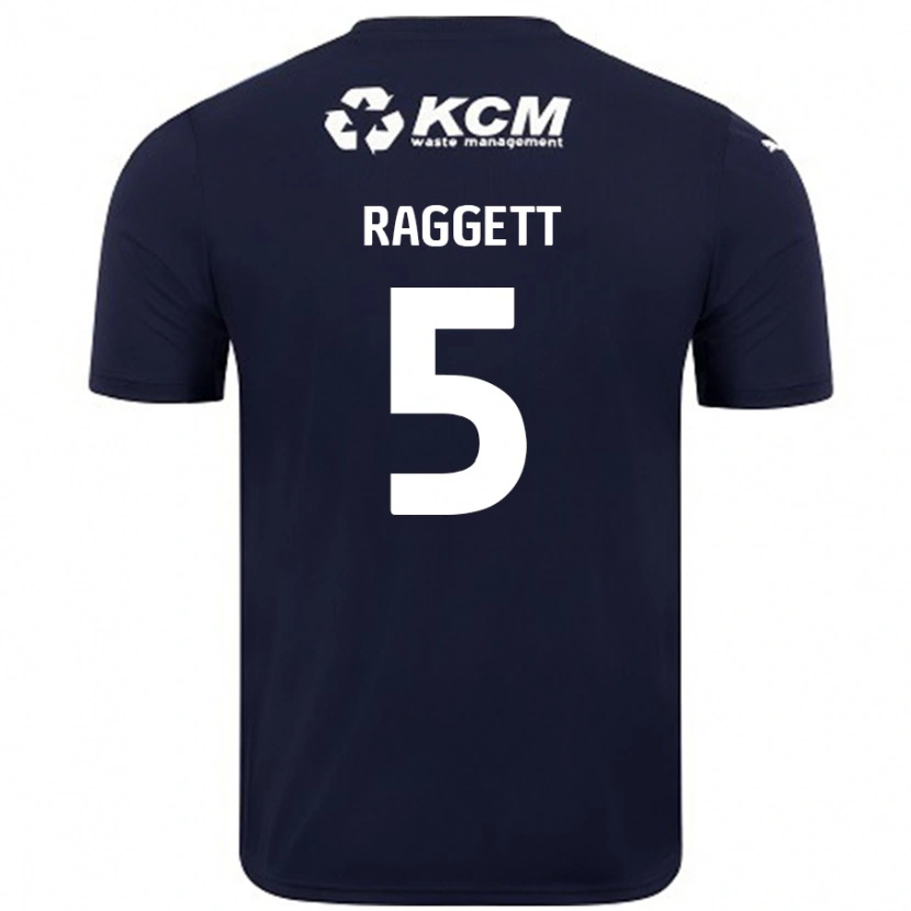 Danxen Män Sean Raggett #5 Marinblå Bortatröja Matchtröjor 2024/25 Tröjor T-Tröja