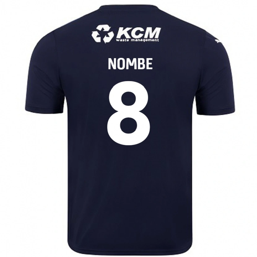 Danxen Män Sam Nombe #8 Marinblå Bortatröja Matchtröjor 2024/25 Tröjor T-Tröja