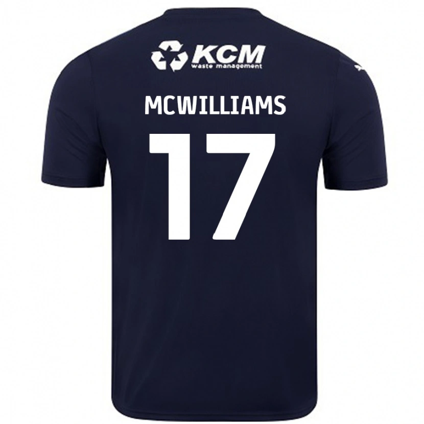 Danxen Män Shaun Mcwilliams #17 Marinblå Bortatröja Matchtröjor 2024/25 Tröjor T-Tröja