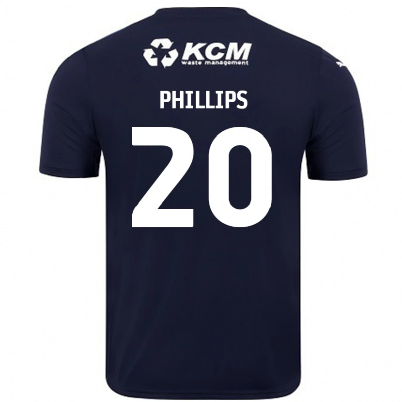 Danxen Män Dillon Phillips #20 Marinblå Bortatröja Matchtröjor 2024/25 Tröjor T-Tröja