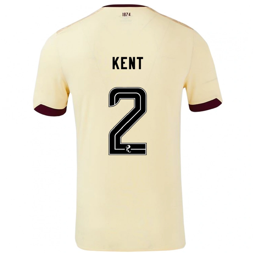 Danxen Män Frankie Kent #2 Grädde Bourgogne Bortatröja Matchtröjor 2024/25 Tröjor T-Tröja