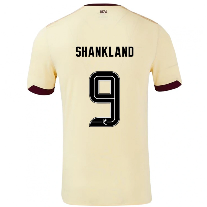 Danxen Män Lawrence Shankland #9 Grädde Bourgogne Bortatröja Matchtröjor 2024/25 Tröjor T-Tröja