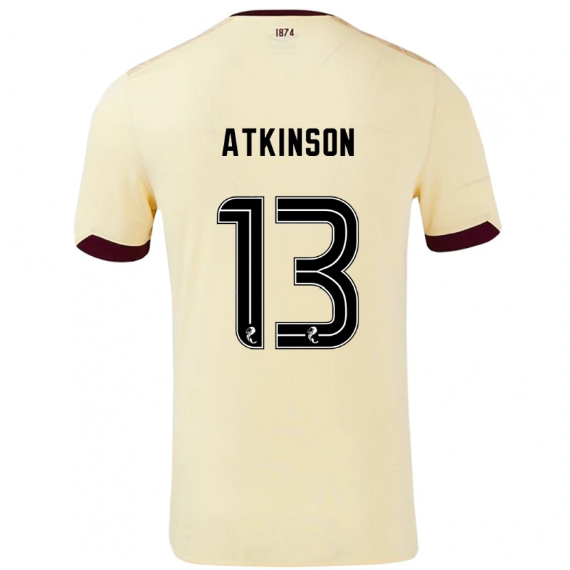 Danxen Män Nathaniel Atkinson #13 Grädde Bourgogne Bortatröja Matchtröjor 2024/25 Tröjor T-Tröja