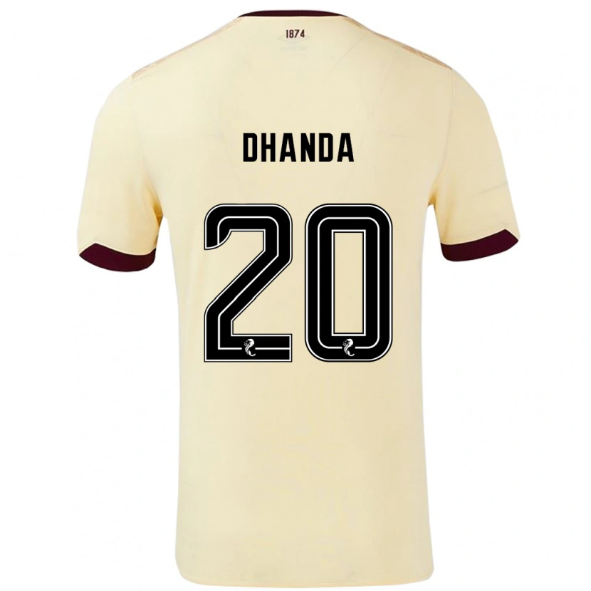 Danxen Män Yan Dhanda #20 Grädde Bourgogne Bortatröja Matchtröjor 2024/25 Tröjor T-Tröja