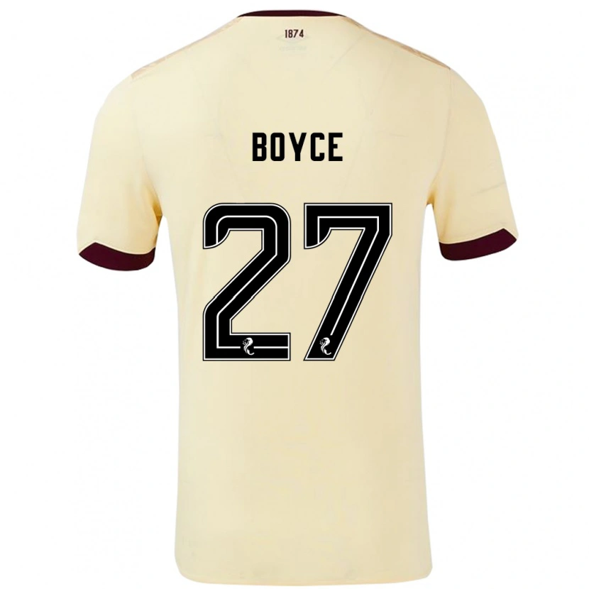 Danxen Män Liam Boyce #27 Grädde Bourgogne Bortatröja Matchtröjor 2024/25 Tröjor T-Tröja