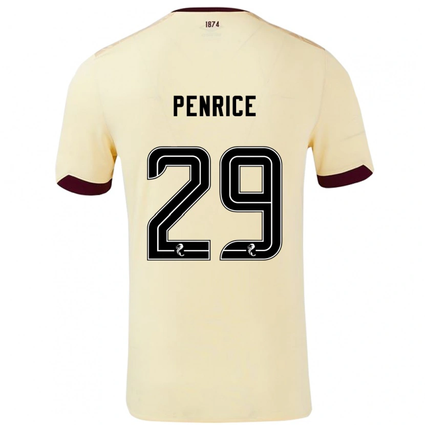 Danxen Män James Penrice #29 Grädde Bourgogne Bortatröja Matchtröjor 2024/25 Tröjor T-Tröja