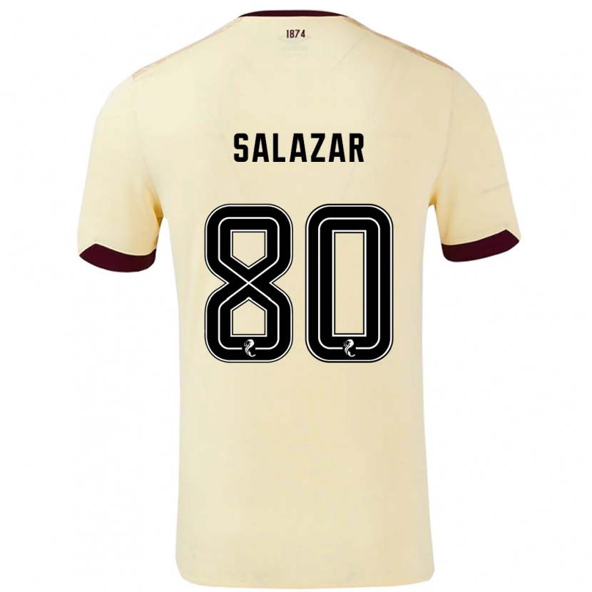 Danxen Män Andrés Salazar #80 Grädde Bourgogne Bortatröja Matchtröjor 2024/25 Tröjor T-Tröja