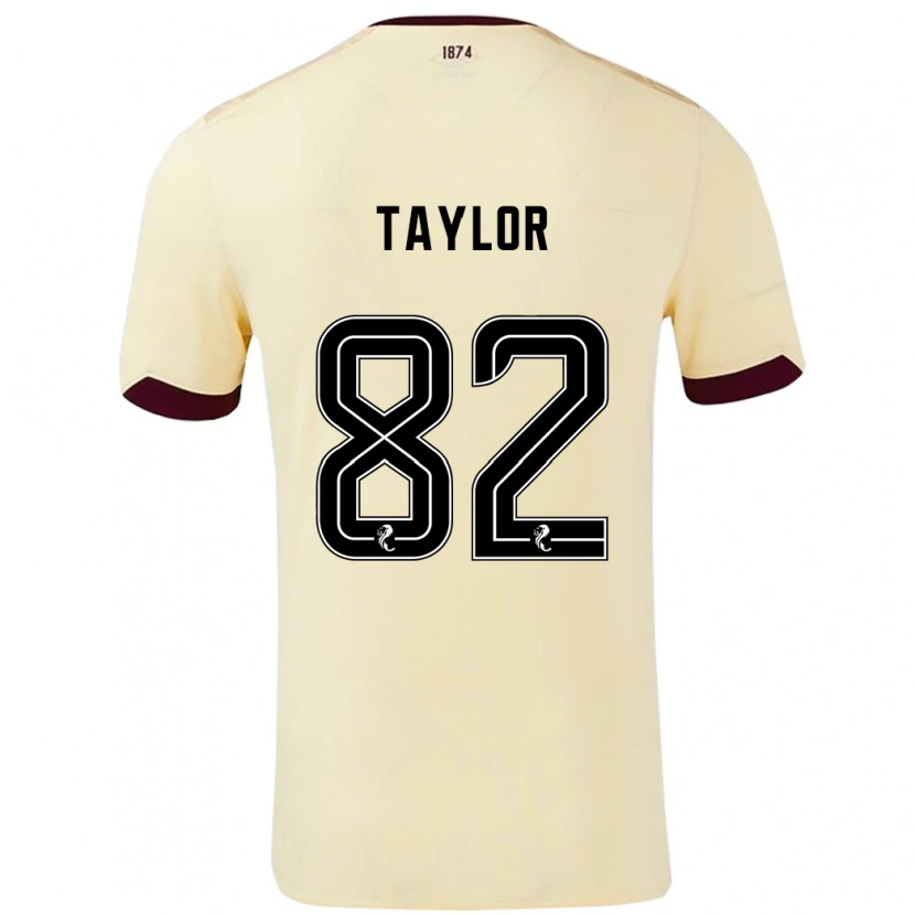 Danxen Män Gerald Taylor #82 Grädde Bourgogne Bortatröja Matchtröjor 2024/25 Tröjor T-Tröja