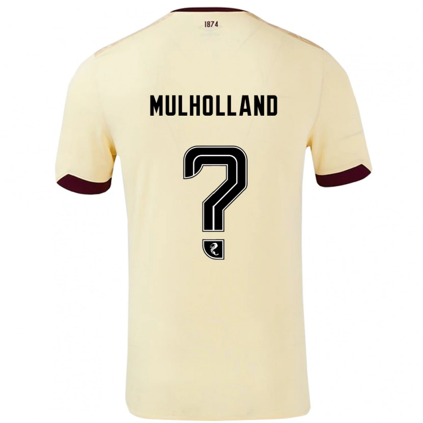 Danxen Män James Mulholland #0 Grädde Bourgogne Bortatröja Matchtröjor 2024/25 Tröjor T-Tröja
