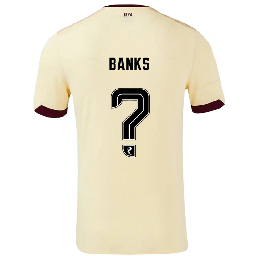 Danxen Män Euan Banks #0 Grädde Bourgogne Bortatröja Matchtröjor 2024/25 Tröjor T-Tröja