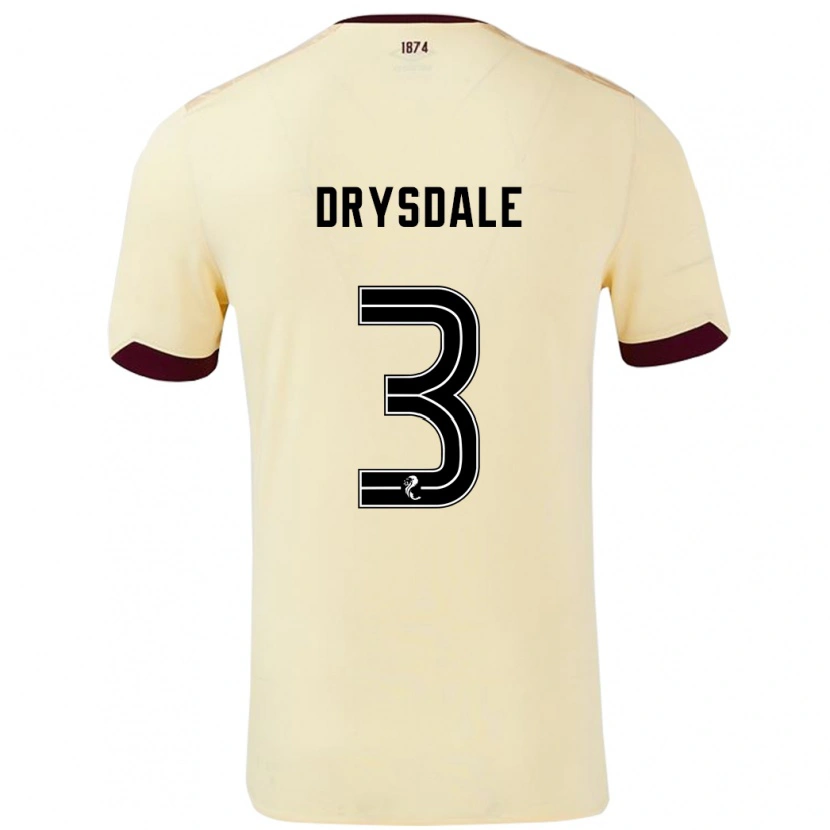 Danxen Män Ethan Drysdale #3 Grädde Bourgogne Bortatröja Matchtröjor 2024/25 Tröjor T-Tröja