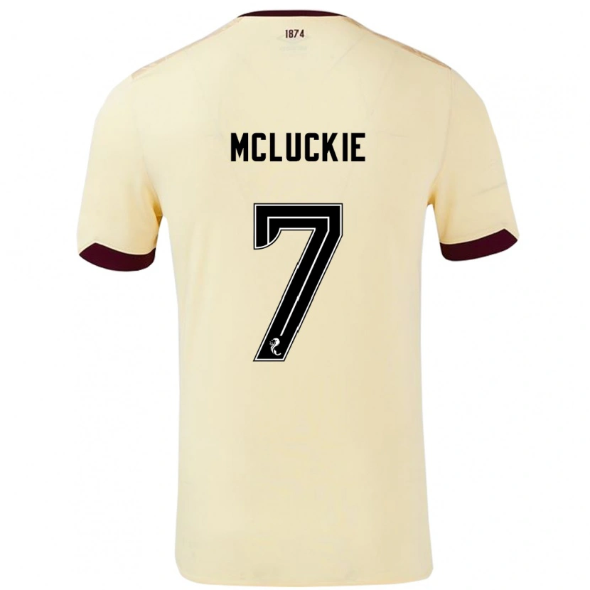 Danxen Män Bobby Mcluckie #7 Grädde Bourgogne Bortatröja Matchtröjor 2024/25 Tröjor T-Tröja
